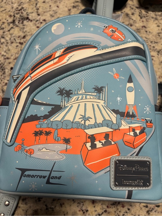 Disney Blue and Orange Tomorrowland Mini Backpack limited edition loungefly